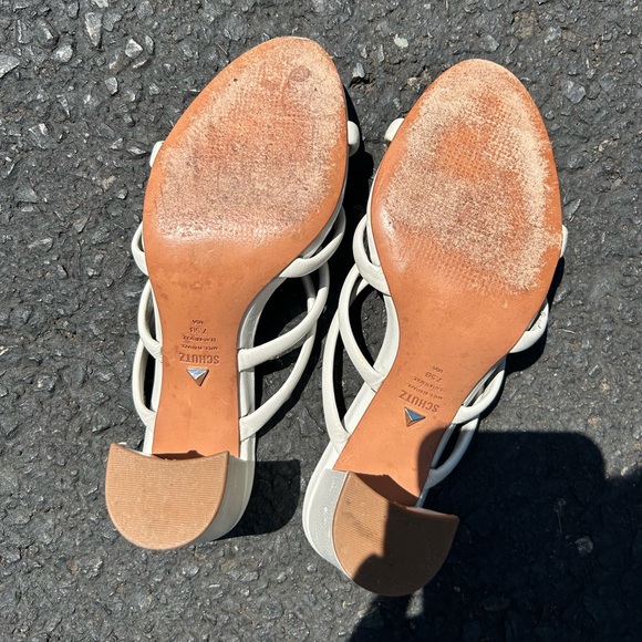 Schutz Strappy Block Heel Summer Sandal - Picture 5 of 15